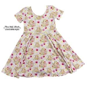 Wild Rich Kids WRK 9/10Y Pink Rapunzel Floral Twirl Dress